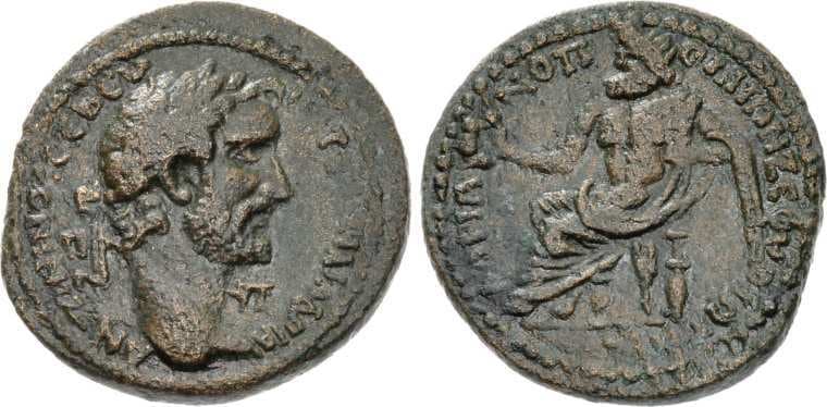Zephyrium BMC 10 Antoninus Pius, AE30 of Zephyrium, Cilicia