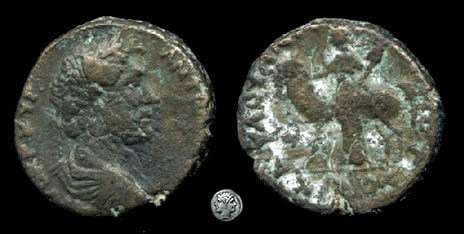 Hippos Hendin 872 Antoninus Pius, AE25, Hippos, AYTOKΡ KYΡ ANTΩNINOC, bare headed, draped bust right