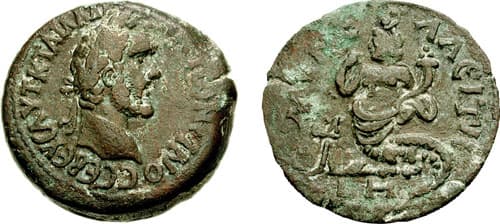 Alexandria Koln 3436 Antoninus Pius AE Drachm of Egypt, Menelaites Nome
