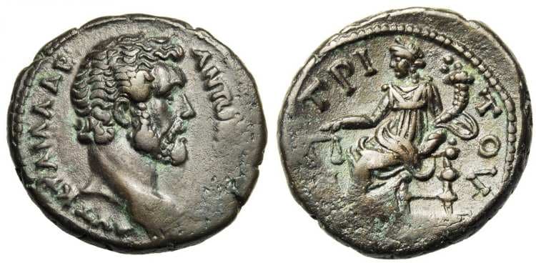 Alexandria Milne 1616 Sear 4340 Antoninus Pius, 138-161 AD, billon AR tetradrachm of Alexandria, Egypt, 22