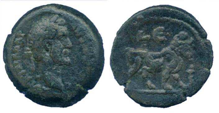 Alexandria Milne 1696 Sear 4495 Antoninus Pius AE24 Obol of Alexandria