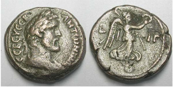 Alexandria Milne 2044 Antoninus Pius Billon Tetradrachm of Alexandria