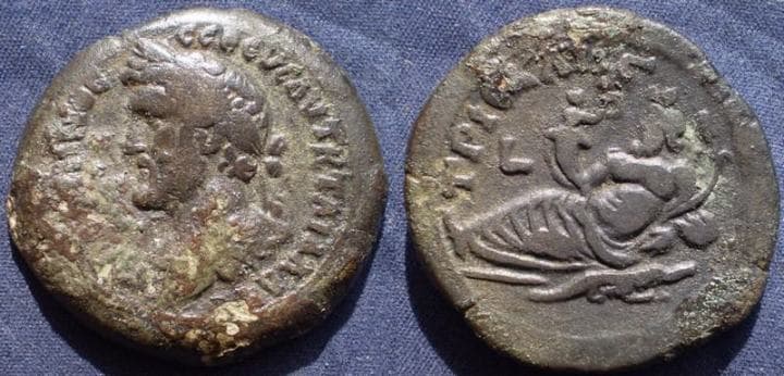 Alexandria Milne 2056 Antoninus Pius, Alexandria, AE Drachm