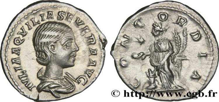 RIC 225 Aquilia Severa AR Denarius