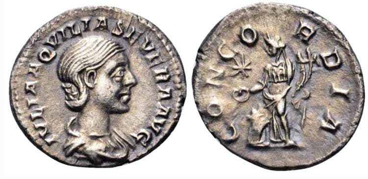 RIC 226 Sear5 #7679 Aquilia Severa AR Denarius