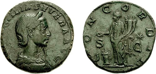 RIC 390 Sear5 #7681 Aquilia Severa AE Sestertius