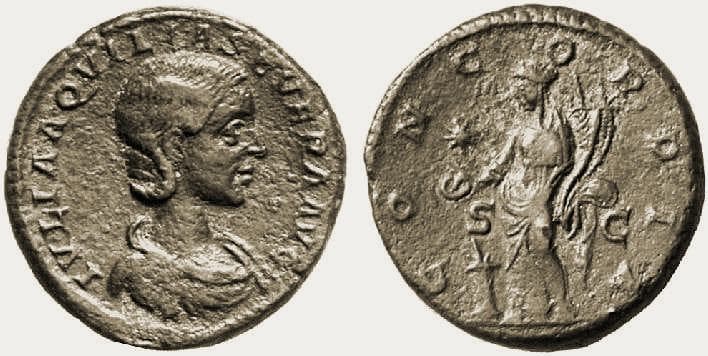 RIC 394 Aquilia Severa, AE As, 26mm, 10,08g