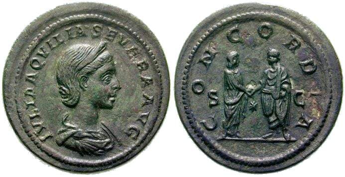 Tkalec 2003, 347 Aquilia Severa AE medallion, 37mm, 46