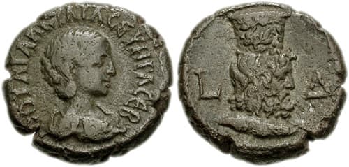 Alexandria milne 2814 Aquilia Severa Billon Tetradrachm of Alexandria