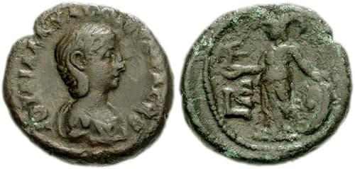 Alexandria Milne 2836 Aquilia Severa Billon Tetradrachm of Alexandria