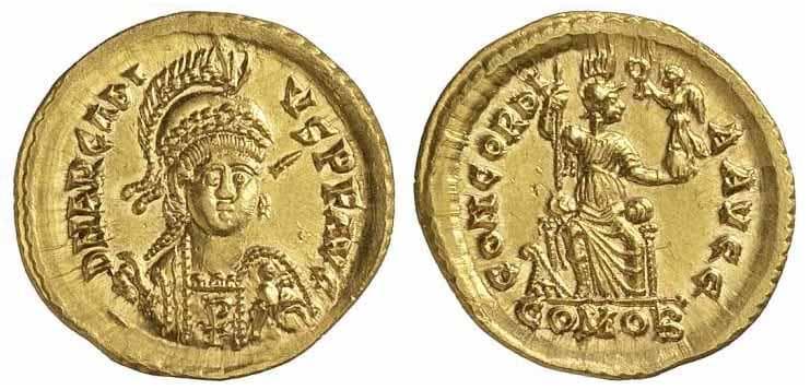 Thessalonica RIC X 37 Arcadius AV Solidus, Thessalonica
