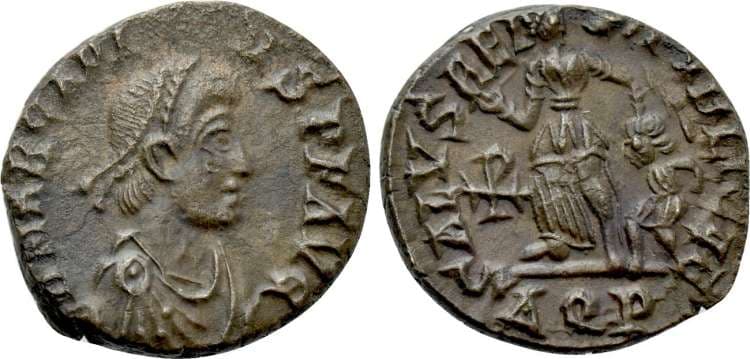 Aquileia RIC IX 58c (2) Arcadius, AE4, Aquileia mint