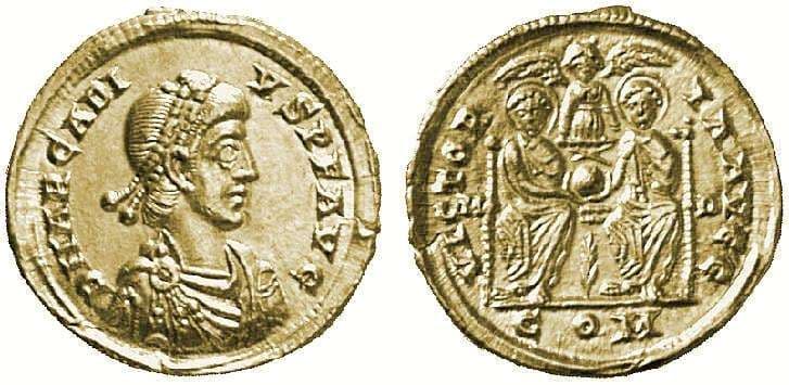 Milan RIC IX 8c Arcadius, AV solidus, Milan mint