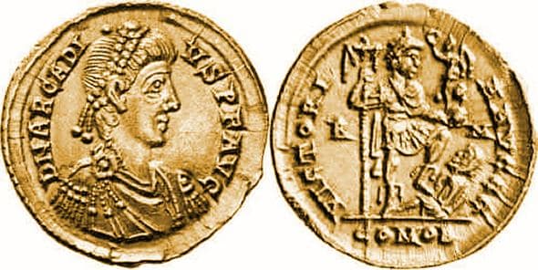 Rome RIC X 1251 Arcadius, AV solidus