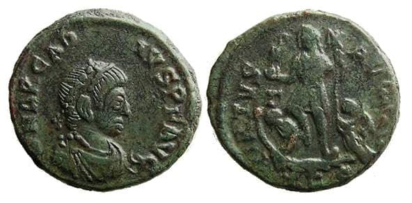 Thessalonica RIC IX 61c Arcadius, AE3, Thessalonica