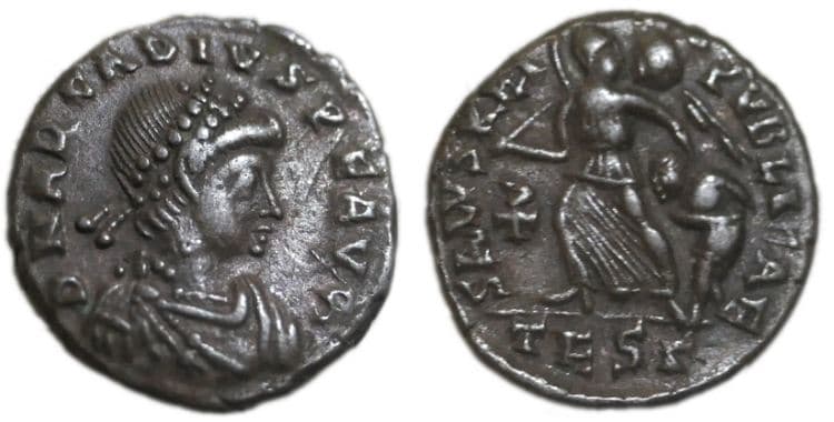 Thessalonica RIC IX 65c Arcadius, AE4, Thessalonica mint