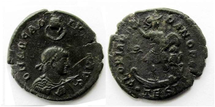 Thessalonica RIC IX 44 var Sear 20778 Arcadius, AE2, Thessalonica