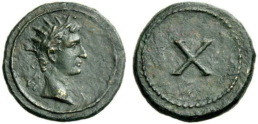 Buttrey 6, 10 Augustus, AE tessera