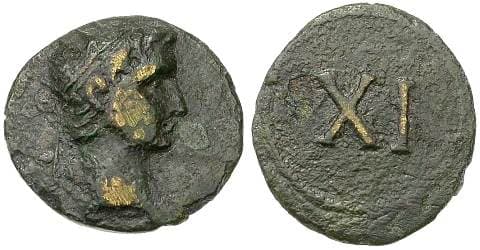 Buttrey 6, 11 Augustus, AE Tessera, struck under Tiberius