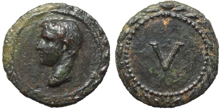 Buttrey 7, 5 Augustus, AE tessera