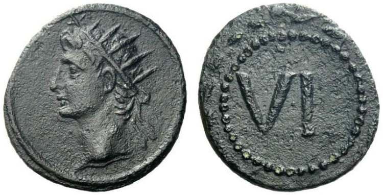 Buttrey 9, 6 Augustus, AE tessera