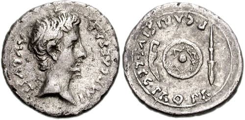 RIC 2a Augustus Denarius