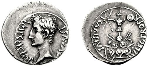 RIC 4b Sear 1628 Augustus Denarius