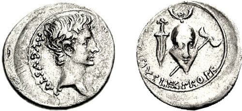 RIC 8 Augustus Denarius
