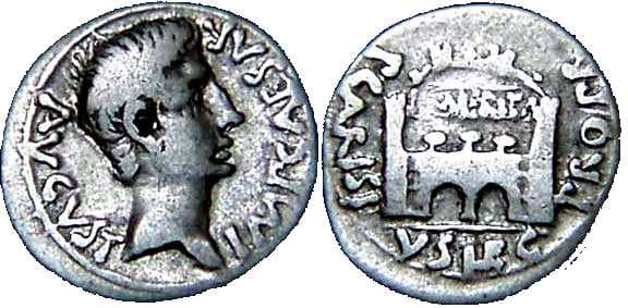 RIC 9a Sear 1627 Augustus Denarius