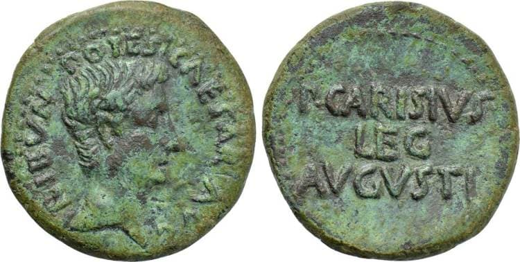 RIC 17 Augustus, AE27 As of Emerita, Spain