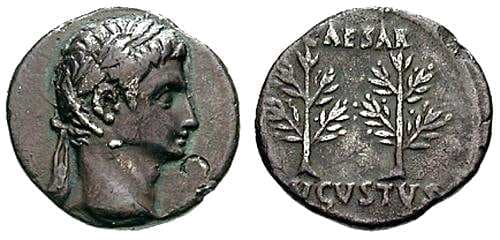 RIC 33a Augustus Denarius