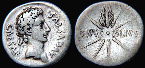 RIC 37a Sear'88 484 Augustus Denarius