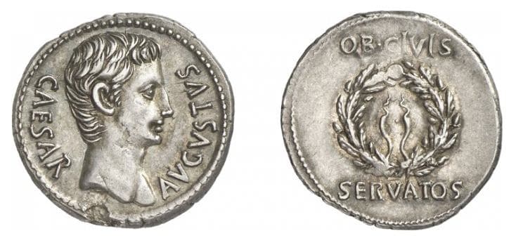 RIC 40a Augustus Denarius