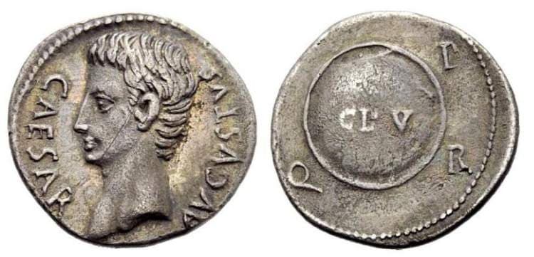 RIC 43b Augustus Denarius