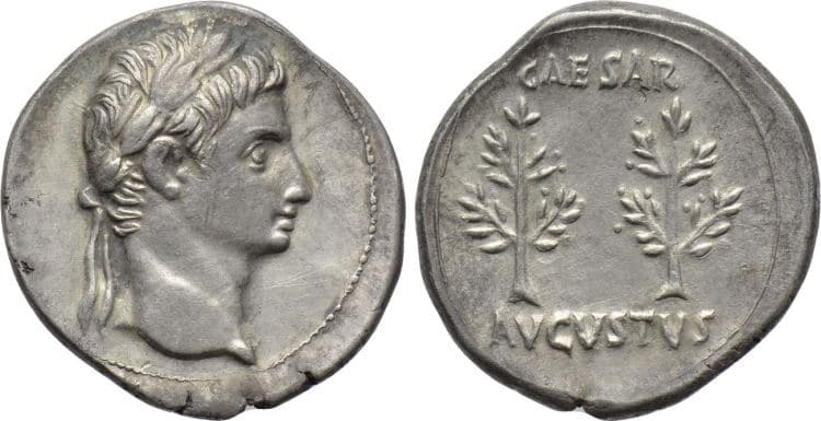 RIC 51 Augustus, AR denarius