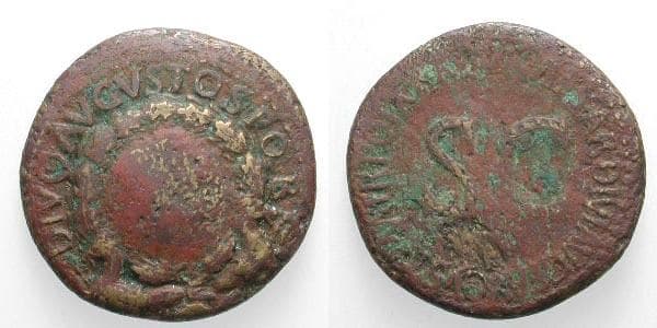 RIC 63[tib] Sear 1783 Divus Augustus AE Sestertius