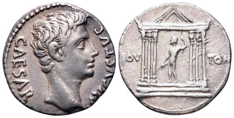 RIC 63a Denarius Augustus AR denarius