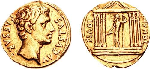 RIC 66 Augustus AV Aureus
