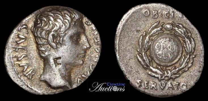 RIC 79a Sear 1626 Augustus Denarius