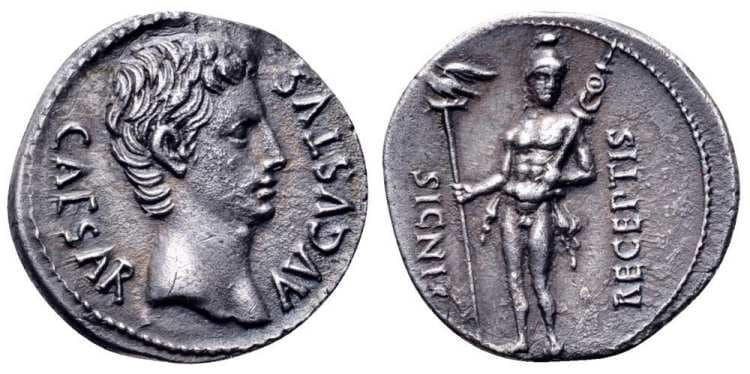 RIC 81 Augustus AR Denarius