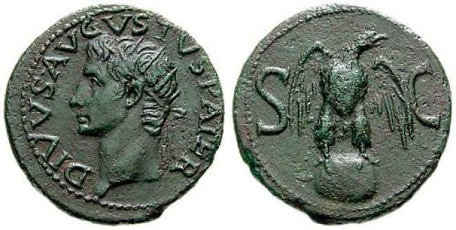 RIC 82[tib] Sear 1790 Divus Augustus AE As