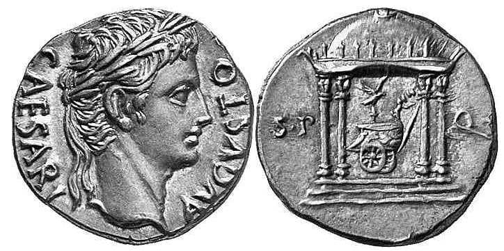 RIC 119 Augustus denarius