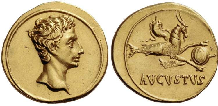 RIC 125 Augustus, AV aureus