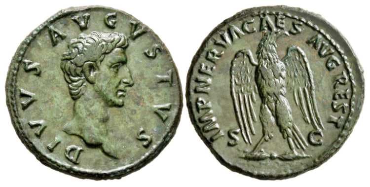 RIC 128[nerva] Sear 3083 Divus Augustus AE As