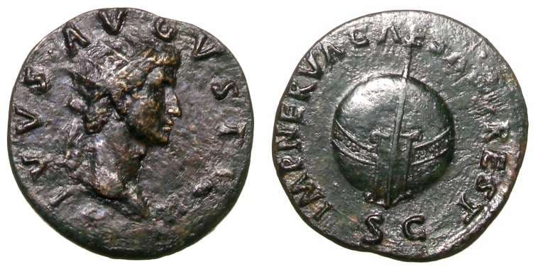RIC 131[nerva] Sear 3079 Divus Augustus AE Dupondius