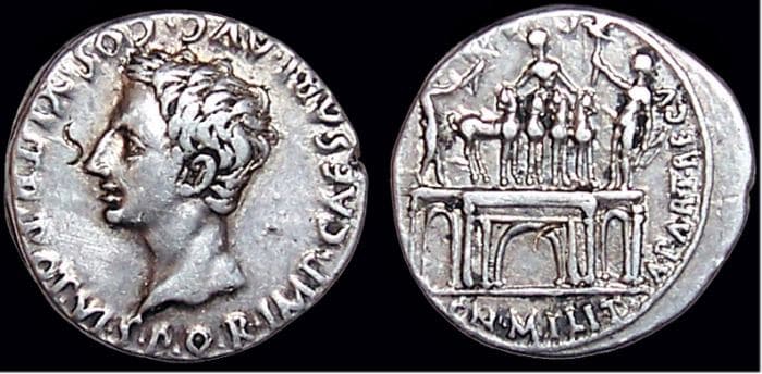 RIC 132 Augustus Denarius
