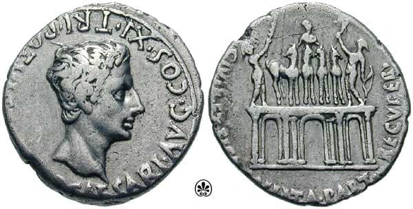 RIC 134a Sear 1606 Augustus Denarius