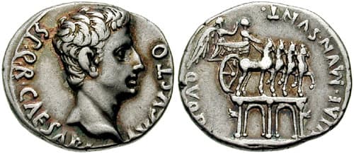 RIC 144 Sear 1631 Augustus Denarius
