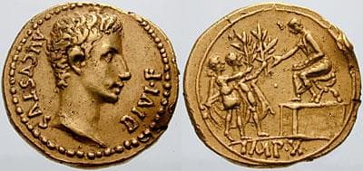 RIC 164a Augustus AV Aureus