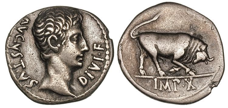 RIC 167a Sear 1610 Augustus Denarius